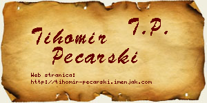 Tihomir Pecarski vizit kartica